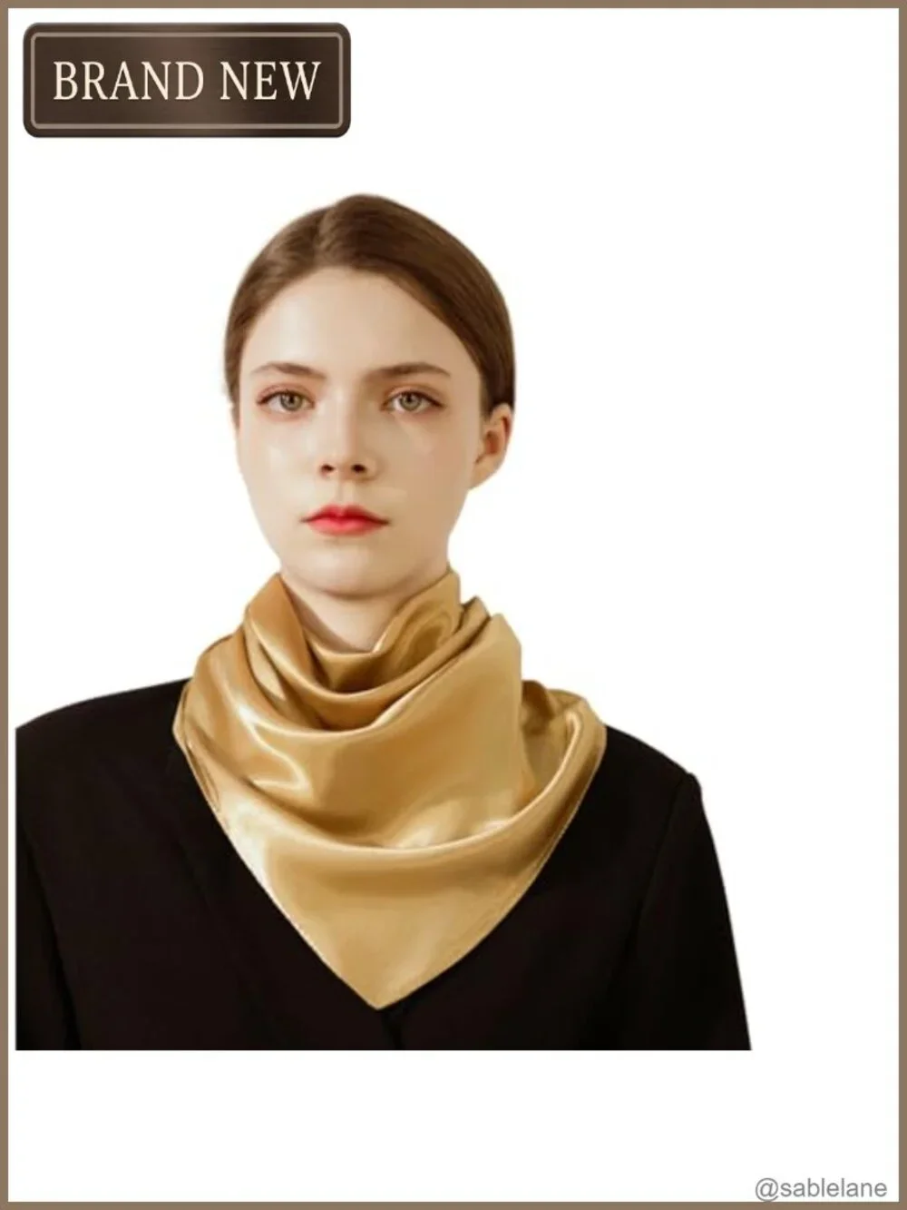 Women Satin Scarf Square Headscarf Vintage Hair Bandana Fashion Wrap